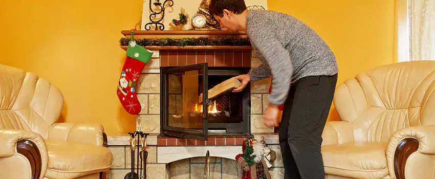 Rusted Metal Fireplace Restoration in Brigham City, Utah